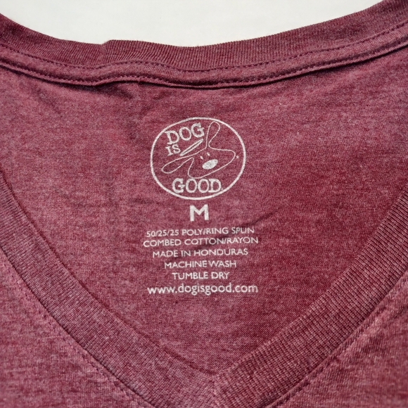 Dog's Mom Women's Maroon Dog and Coffee Tee - Picture 2 of 5